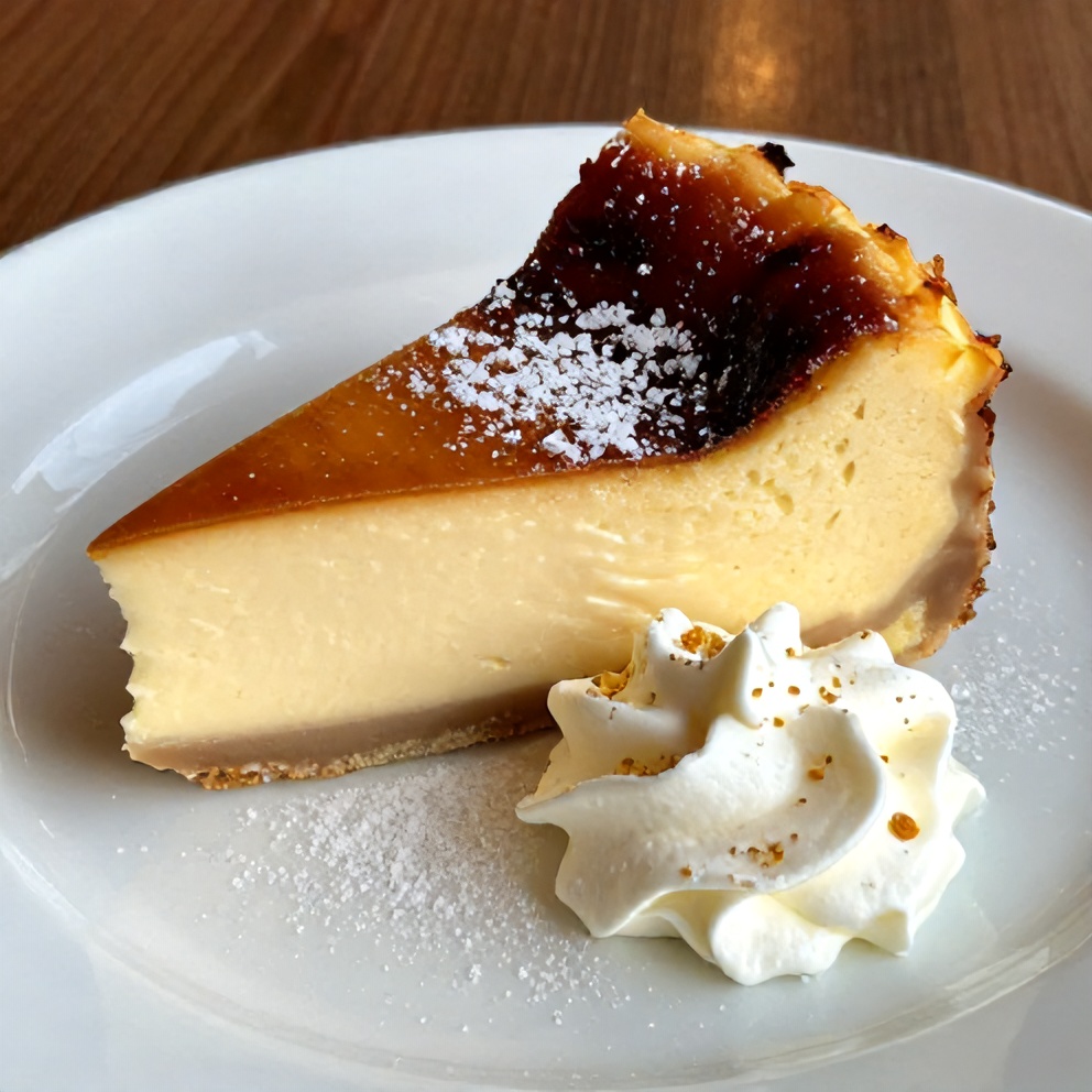 Plated Burnt Basque Cheesecake