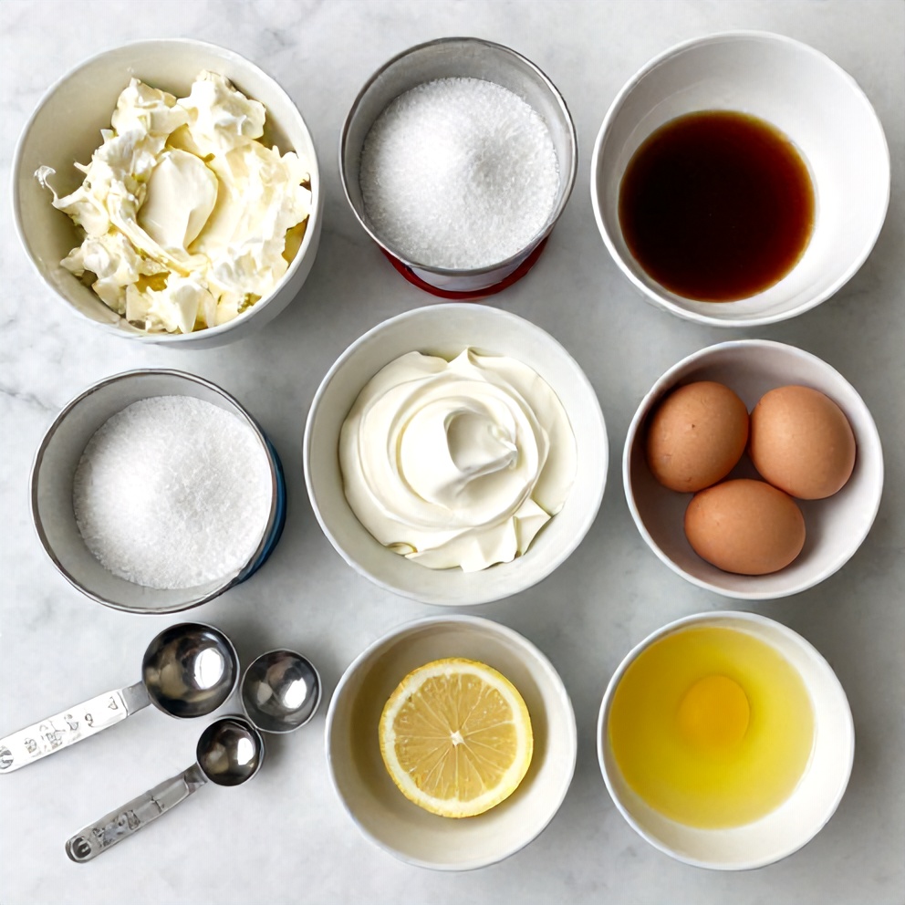 Raw Ingredients for Burnt Basque Cheesecake