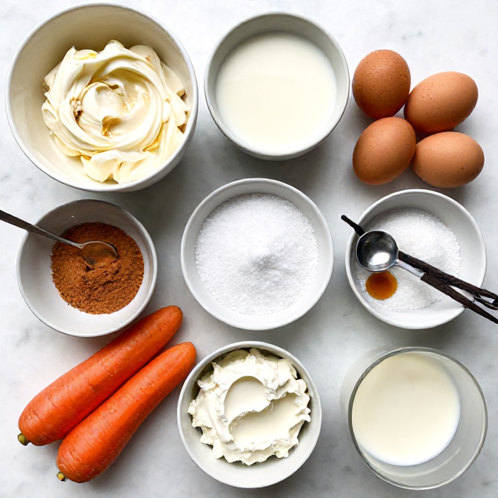 Raw Ingredients for Carrot Cake Ice Cream