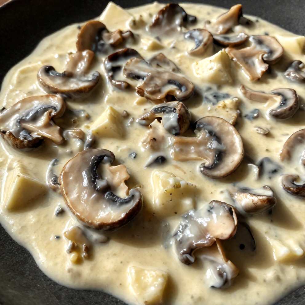 Creamy Gorgonzola Truffle Mushroom Sauce for Pasta