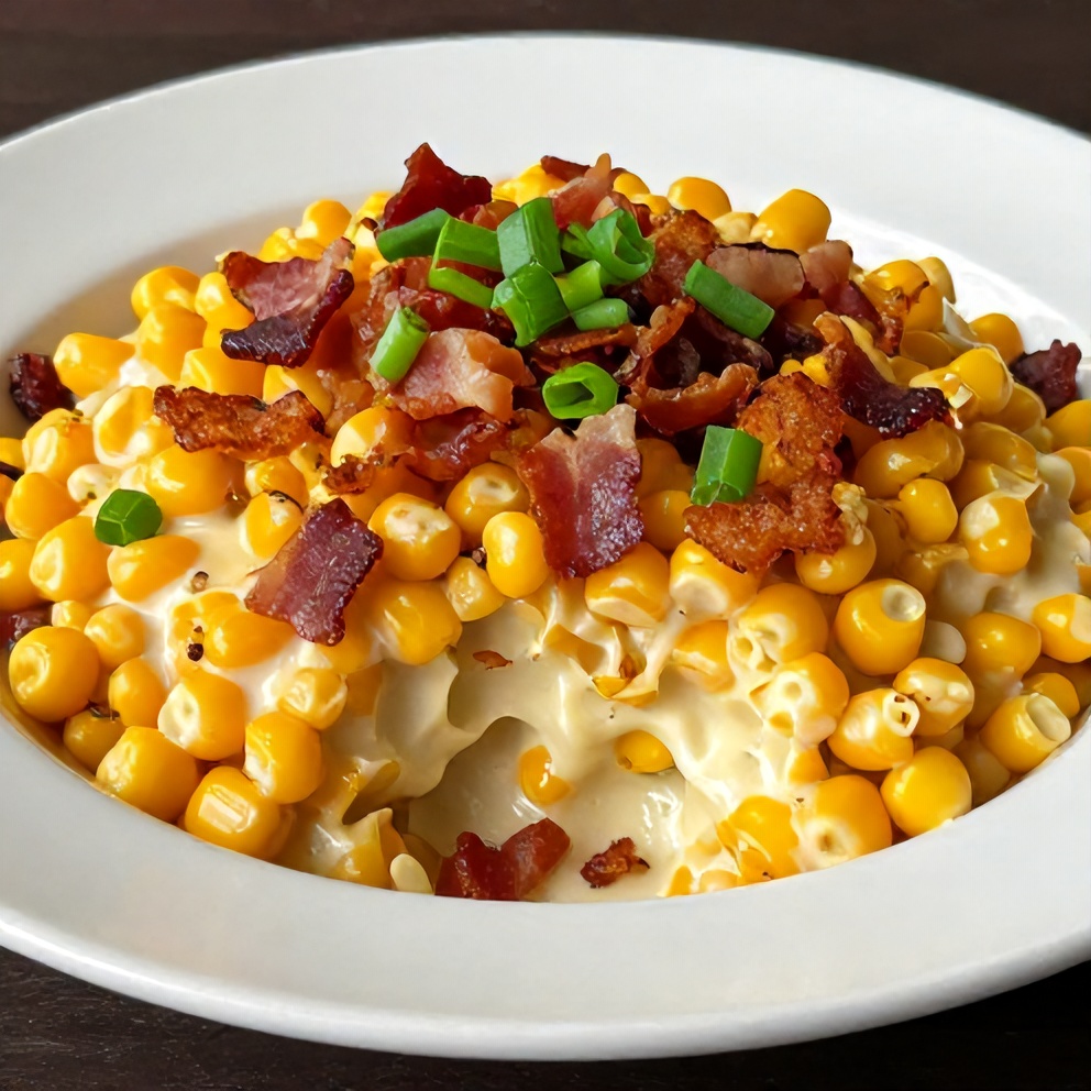 Plated Creamy Jalapeño Popper Corn Casserole