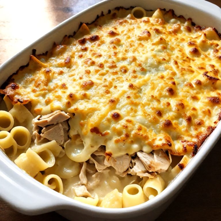 creamy lemon chicken pasta bake