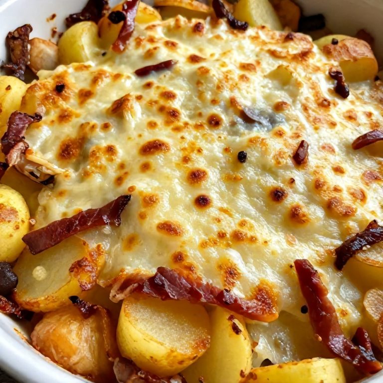 Creamy Pancetta Porcini Potato Gratin