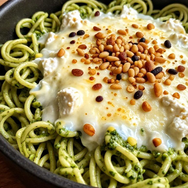creamy pesto goat cheese pasta