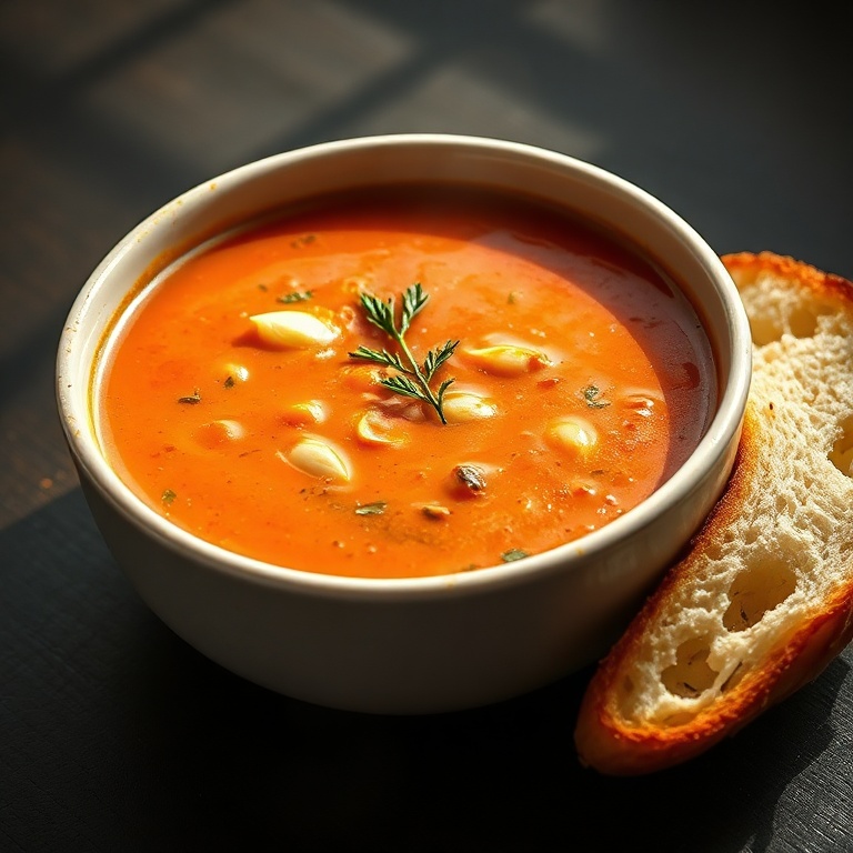 Creamy Roasted Garlic Tomato Soup