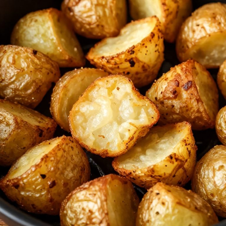 crispy air fryer smashed potatoes