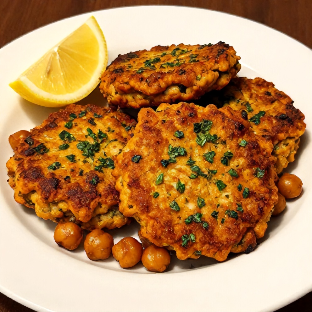 Crispy Baked Chickpea Patties