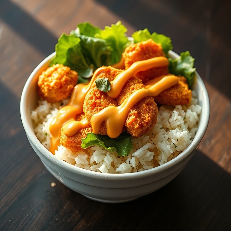 Crispy Cajun Chicken Rice Bowl