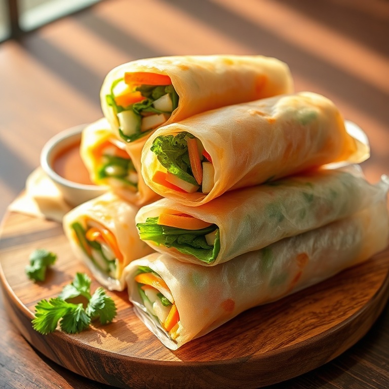 Crispy Fresh Vegetable Spring Rolls