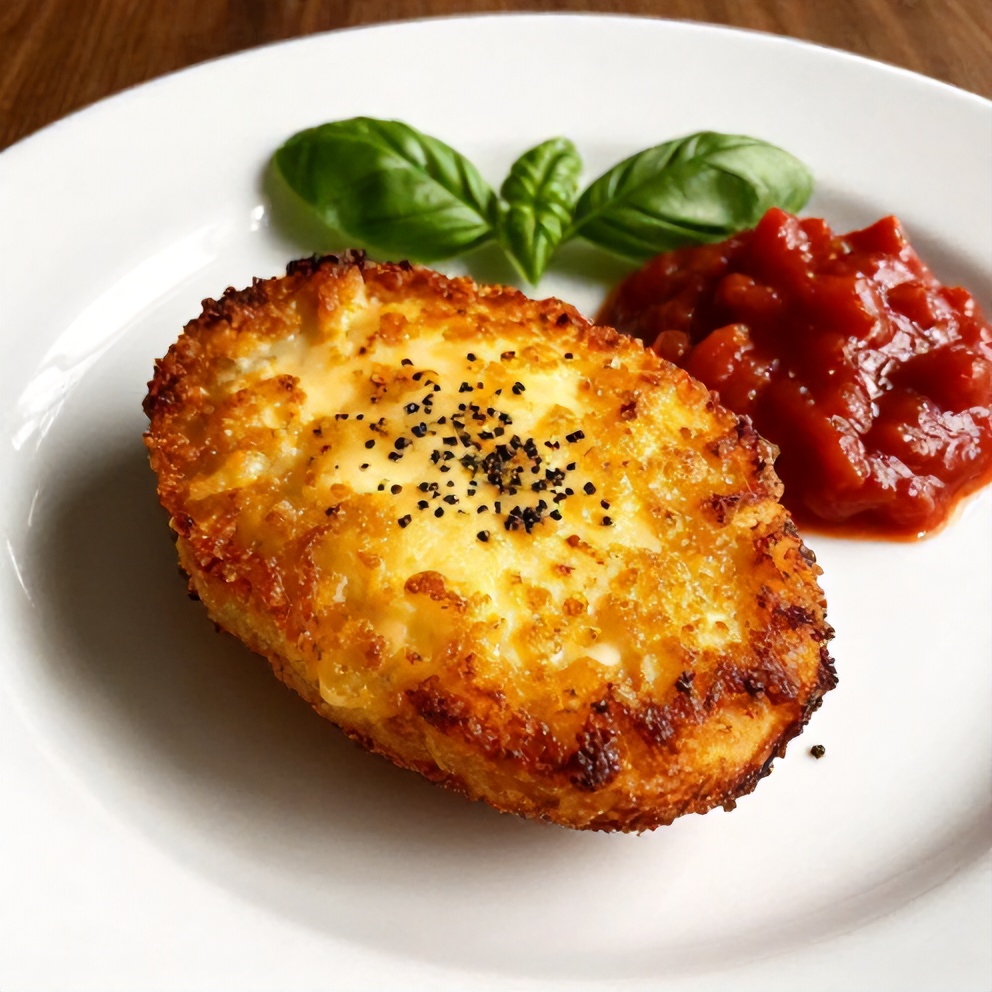 Plated Crispy Fried Cheese Bites