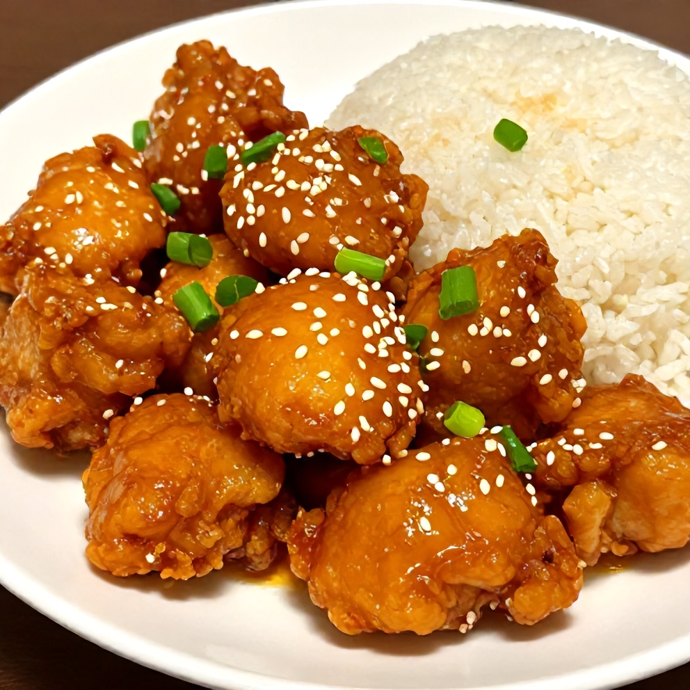 Plated Crispy Gluten-Free Orange Chicken