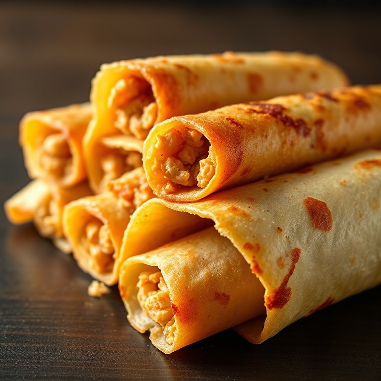 Crispy Oven-Baked Chicken Taquitos
