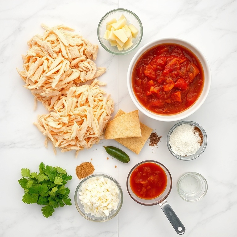 Ingredients for Crispy Oven-Baked Chicken Taquitos