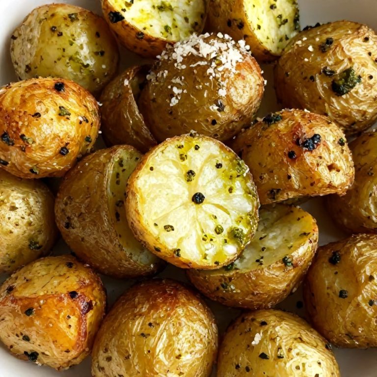crispy parmesan pesto roasted potatoes