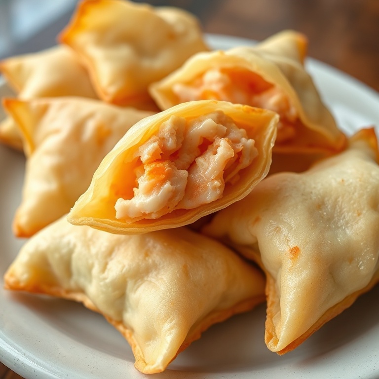 Crispy Rice Paper Crab Rangoons