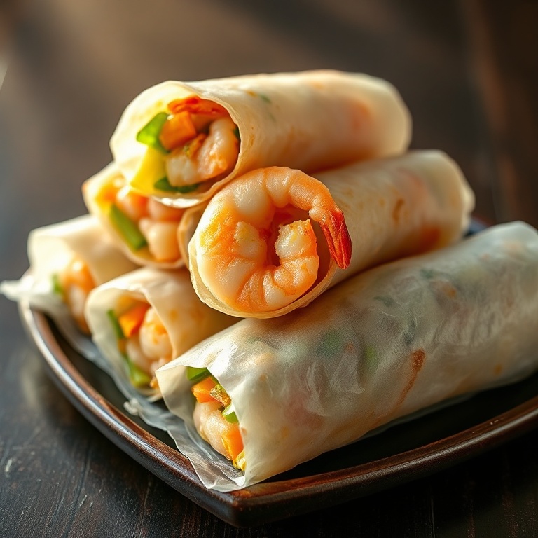 Crispy Rice Paper Spring Rolls
