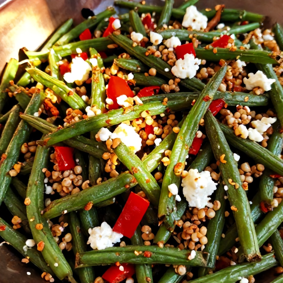 roasted green bean quinoa salad