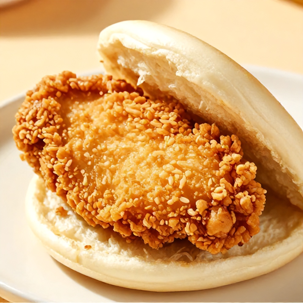 crispy sticky chicken bao buns