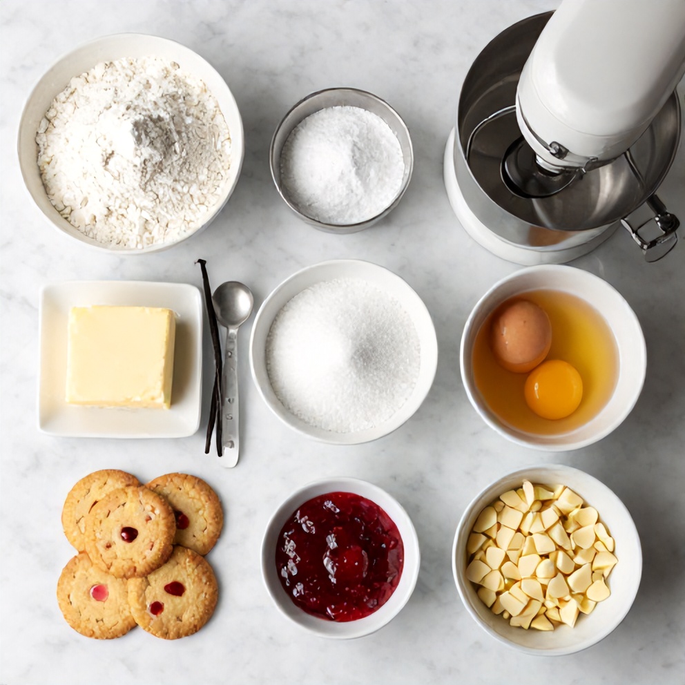 Raw Ingredients for Strawberry Cheesecake Cookies