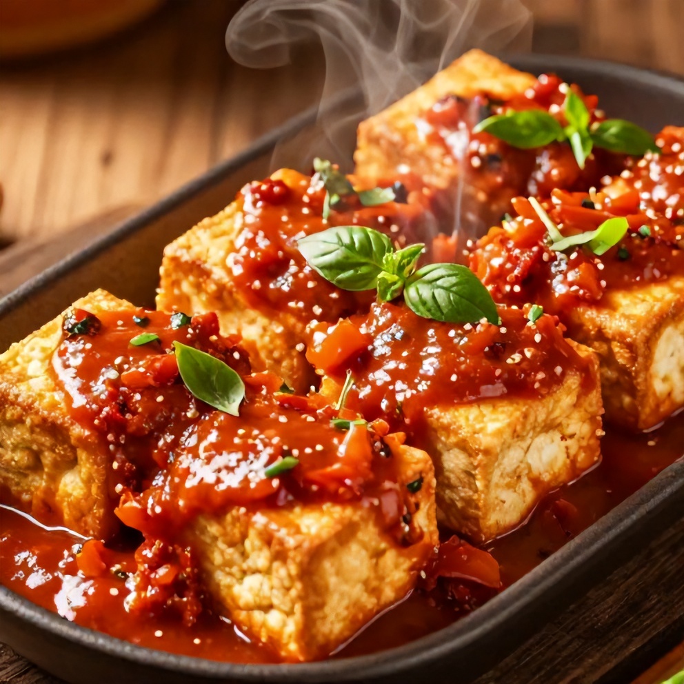crispy tofu sun-dried tomato sauce