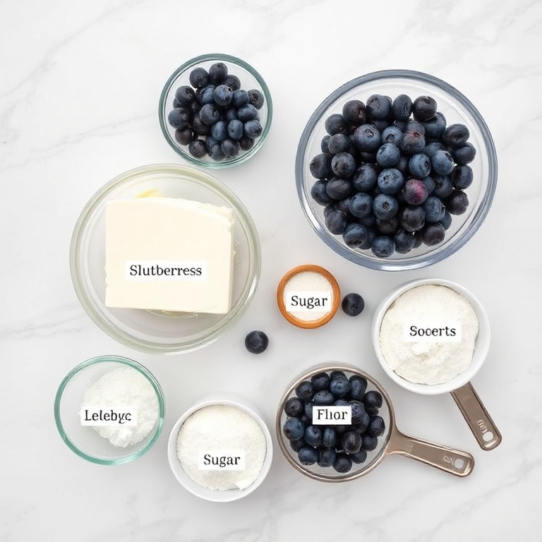 Ingredients for Easy Air Fryer Blueberry Donut Holes