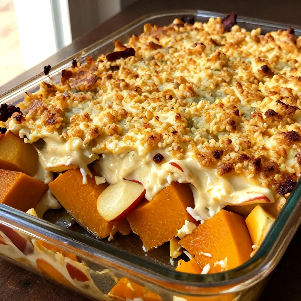 Easy Apple Butternut Squash Casserole