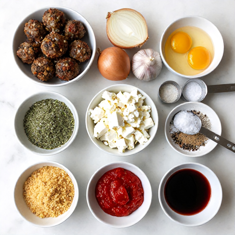 Ingredients for Greek Lentil Meatballs