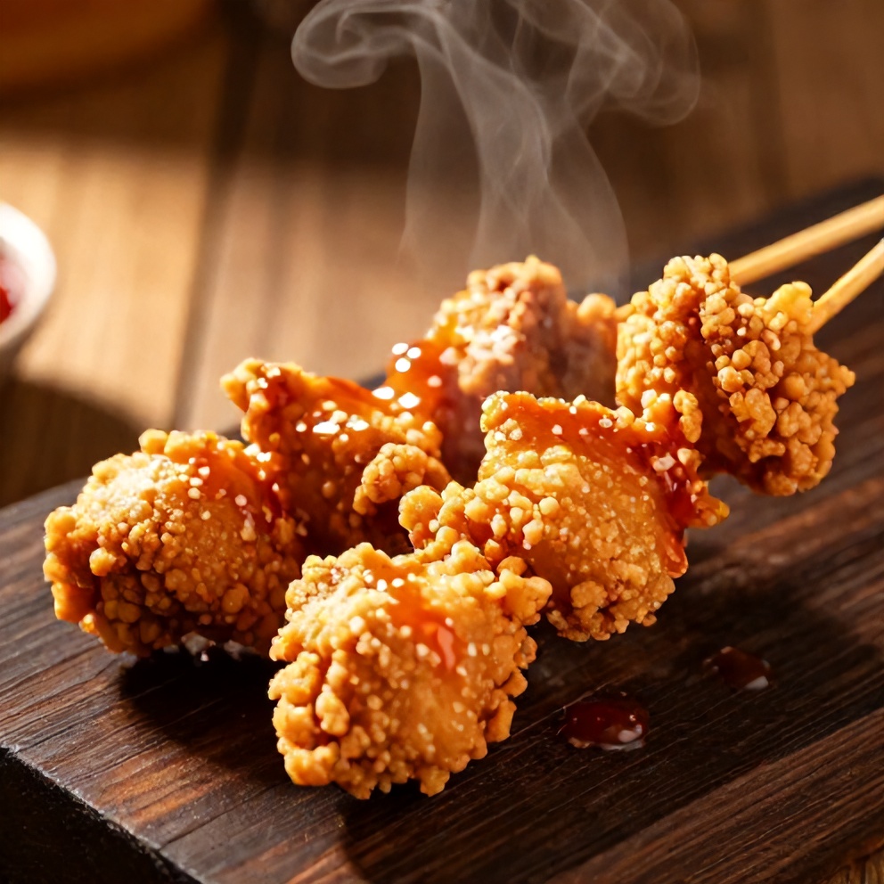 easy bang bang chicken skewers