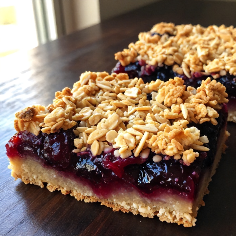 Easy Berry Oat Bars