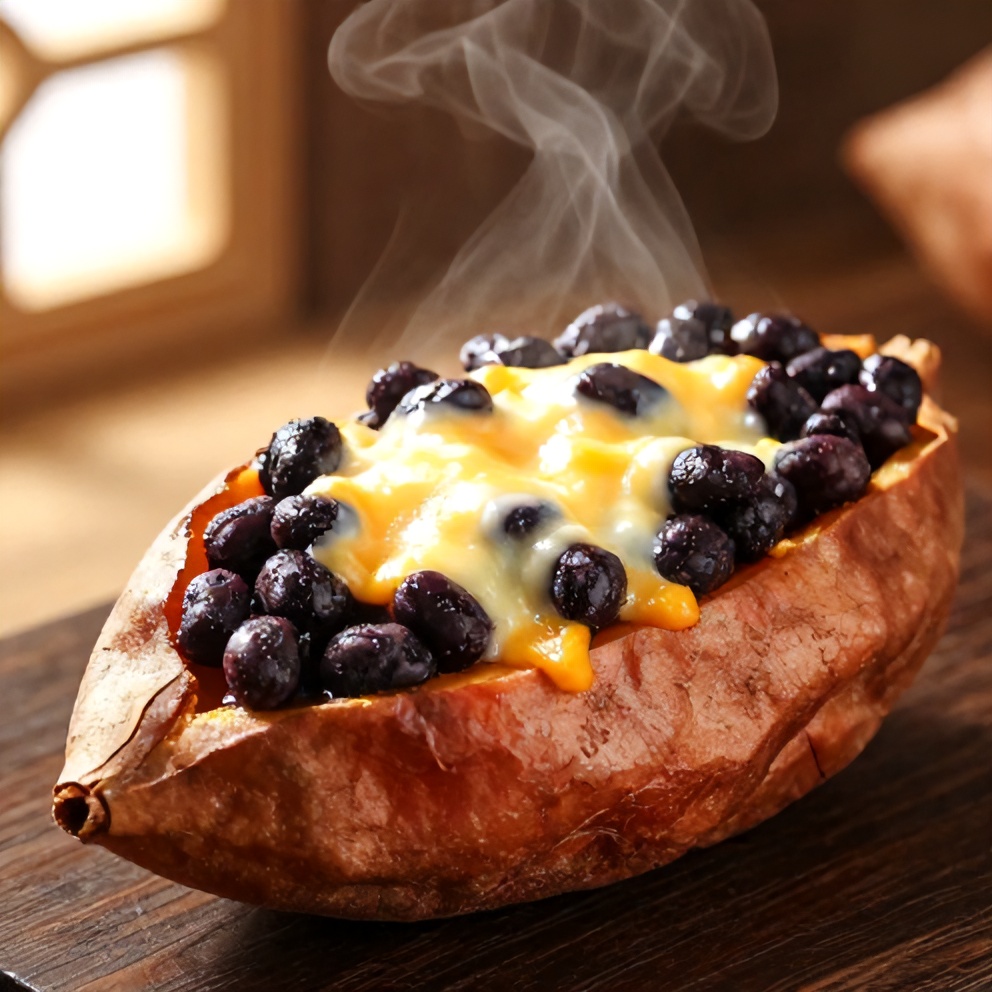 Easy Black Bean Stuffed Sweet Potatoes