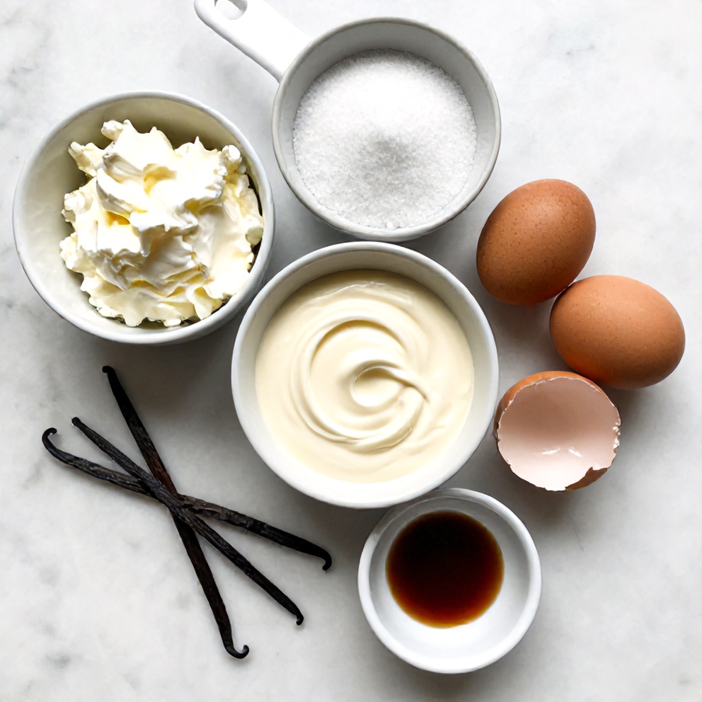 Ingredients for Burnt Basque Cheesecake