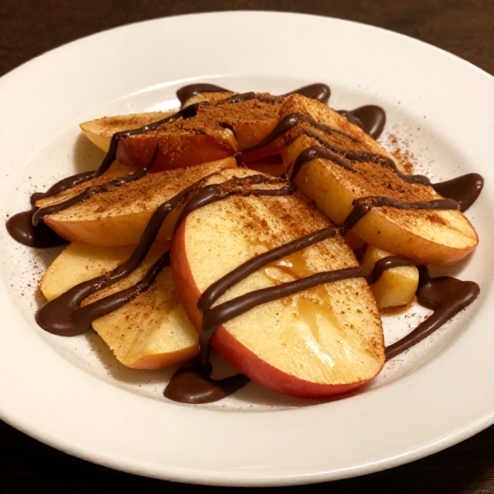 Plated Caramel Apple Slices