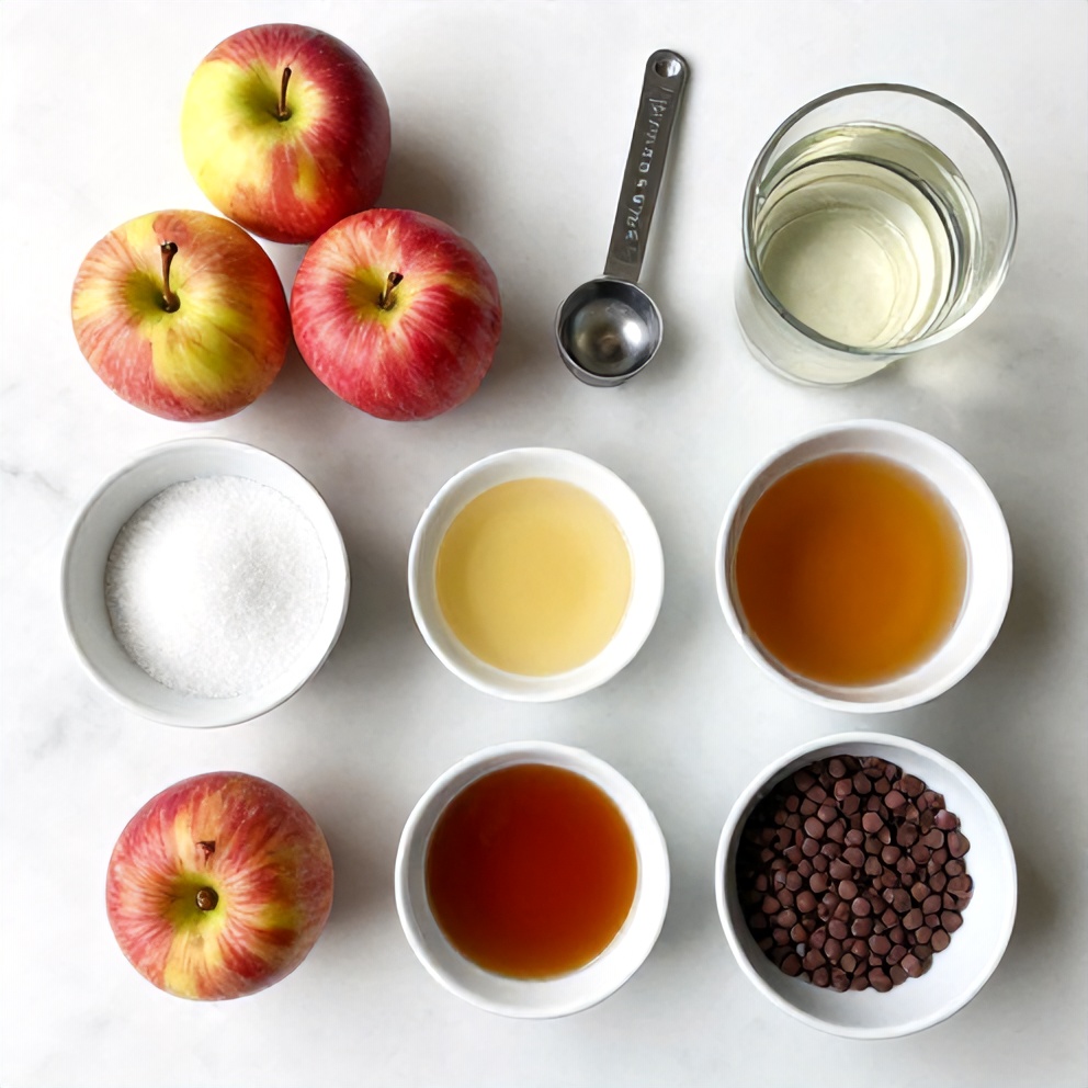 Raw Ingredients for Caramel Apple Slices