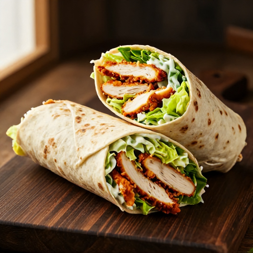 easy chicken caesar wrap