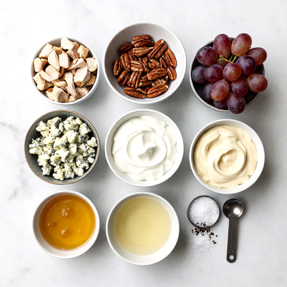 Raw ingredients for Chicken Grape Salad