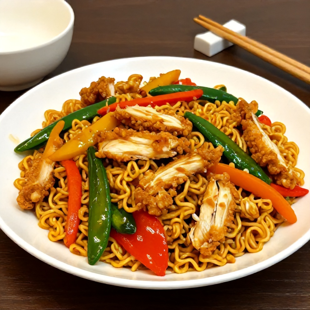 Chicken Ramen Stir Fry Final Dish