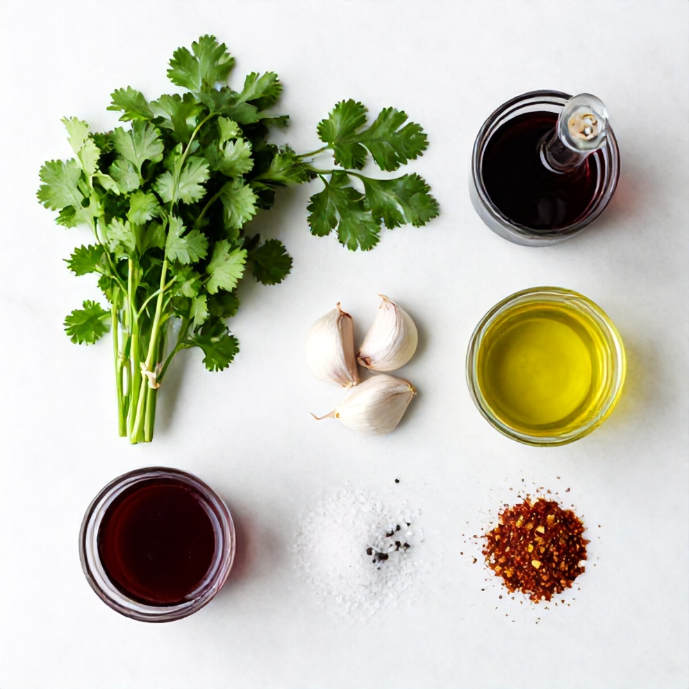 Raw ingredients for Easy Chimichurri Sauce