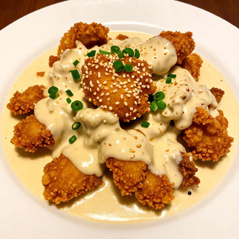 Easy Coconut Chicken with Creamy Tangy Sauce