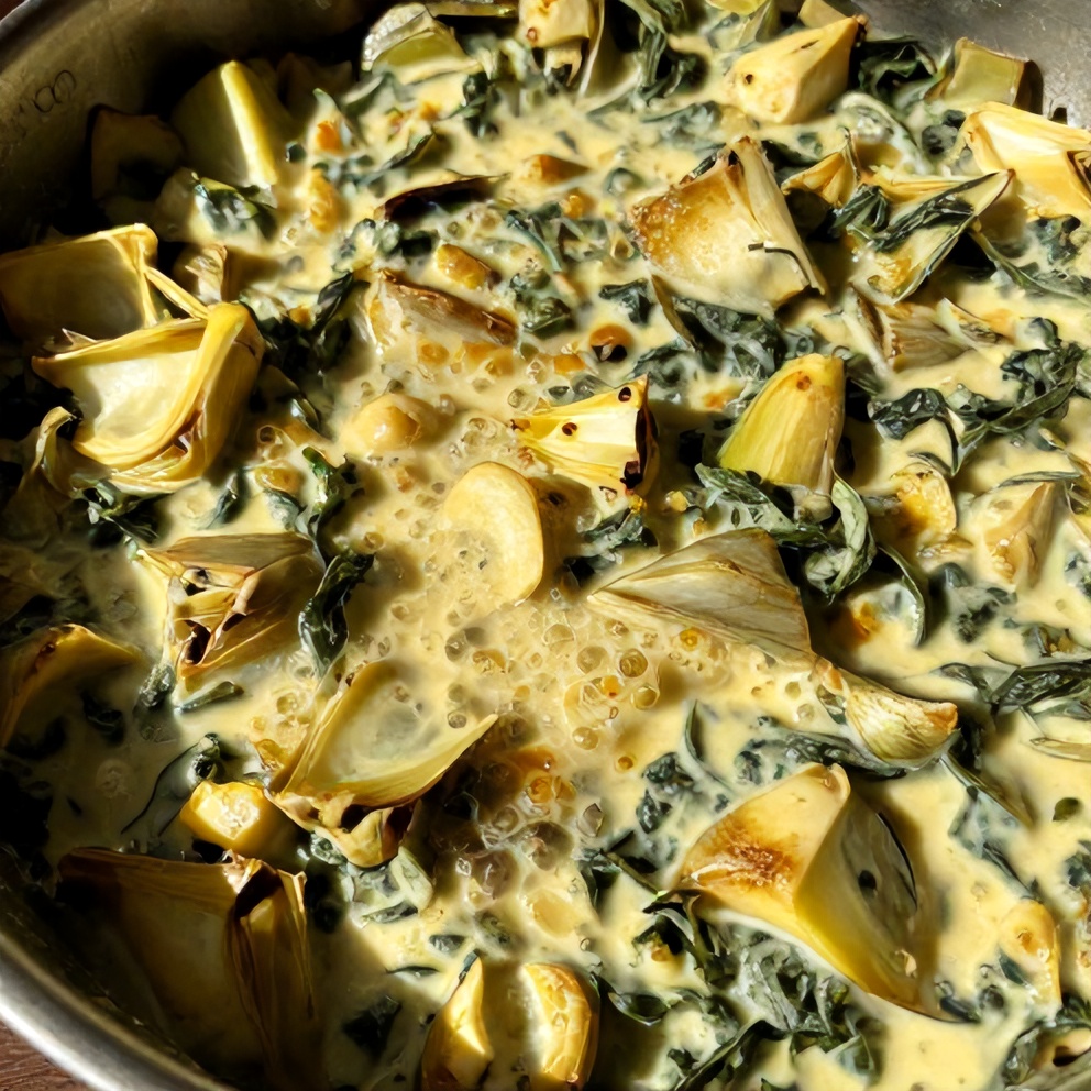 Easy Creamed Spinach and Artichokes Recipe