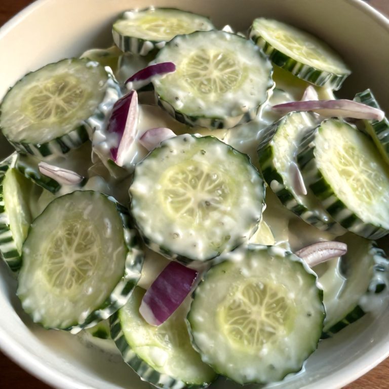 Easy Creamy Cucumber Salad
