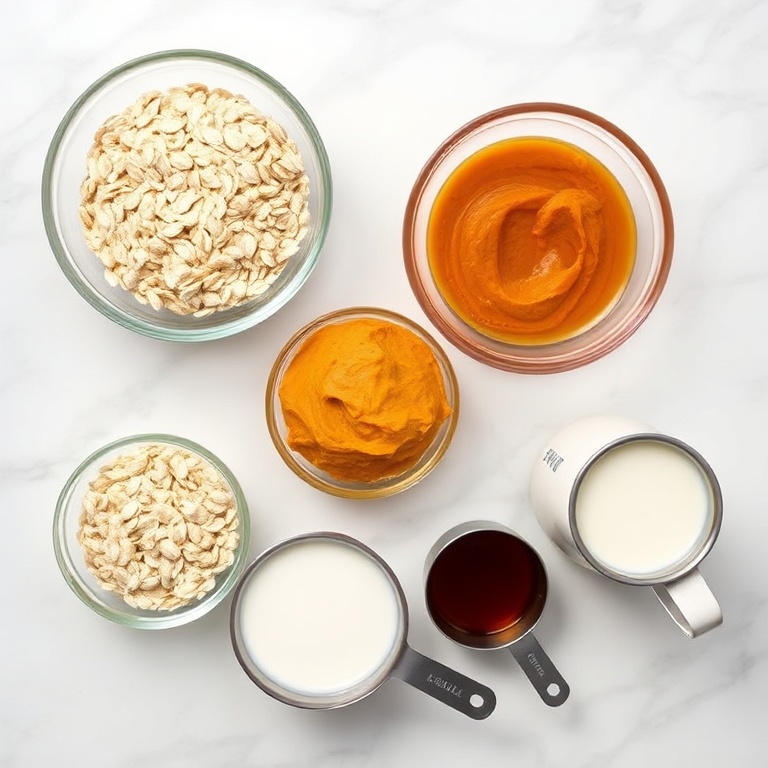 Ingredients for Easy Creamy Pumpkin Oatmeal