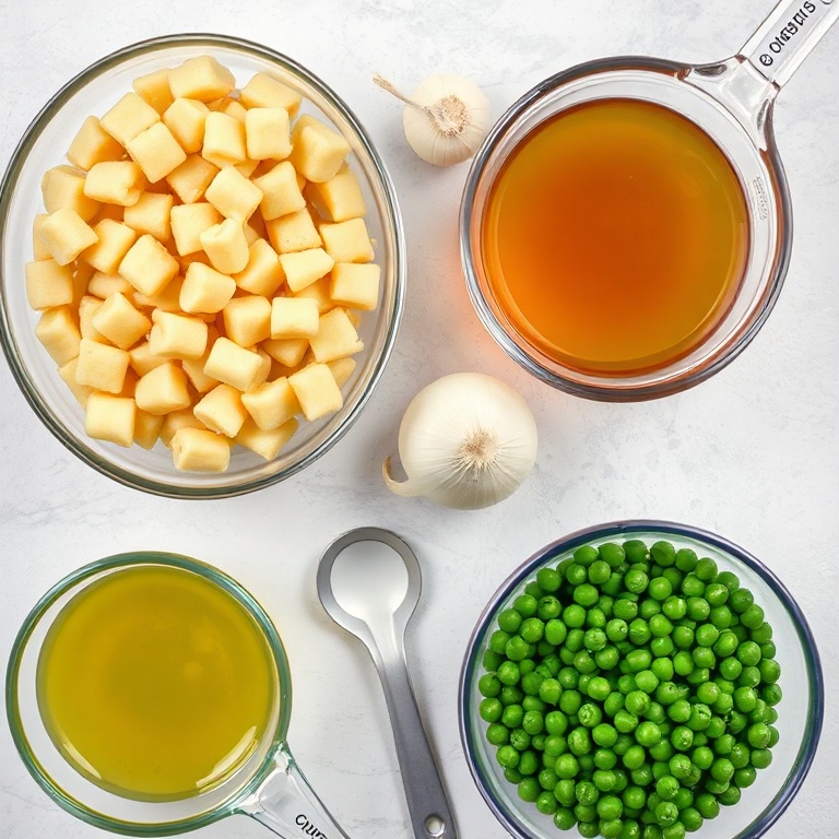Ingredients for Easy Creamy Vegetarian Gnocchi Soup