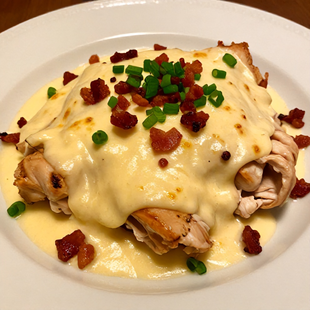 Plated serving of Crock Pot Crack Chicken