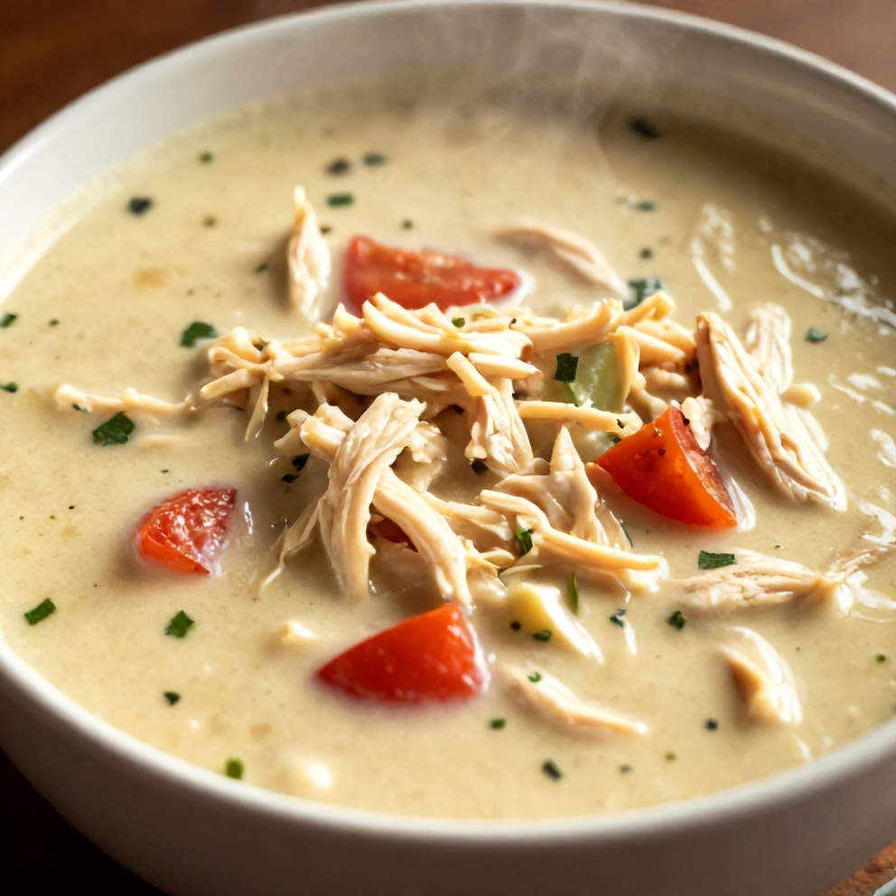 Easy Crock Pot Creamy Chicken Parmesan Soup