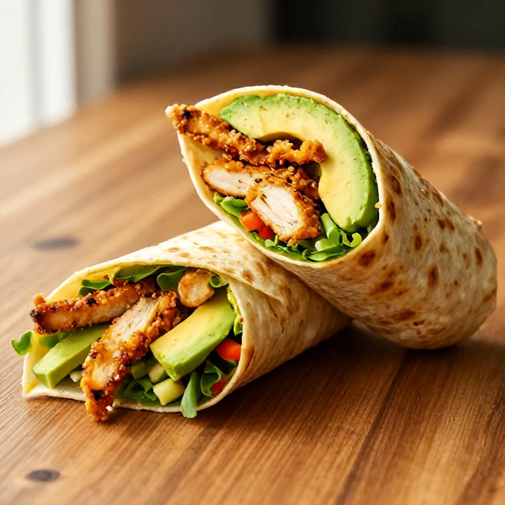 easy chicken avocado wrap