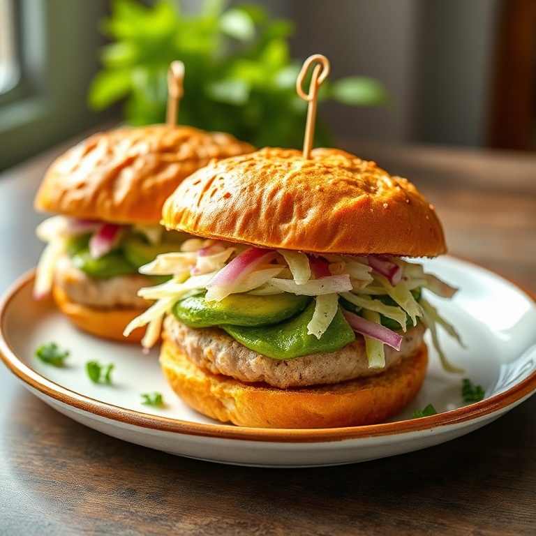 Easy Green Goddess Turkey Burgers