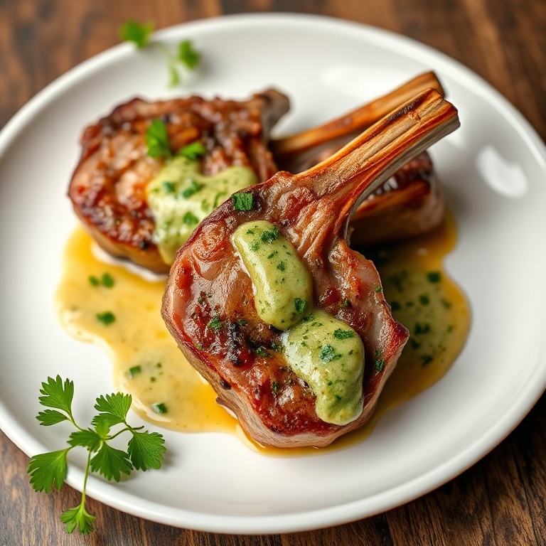 Easy Grilled Lamb Chops with Fresh Mint Sauce