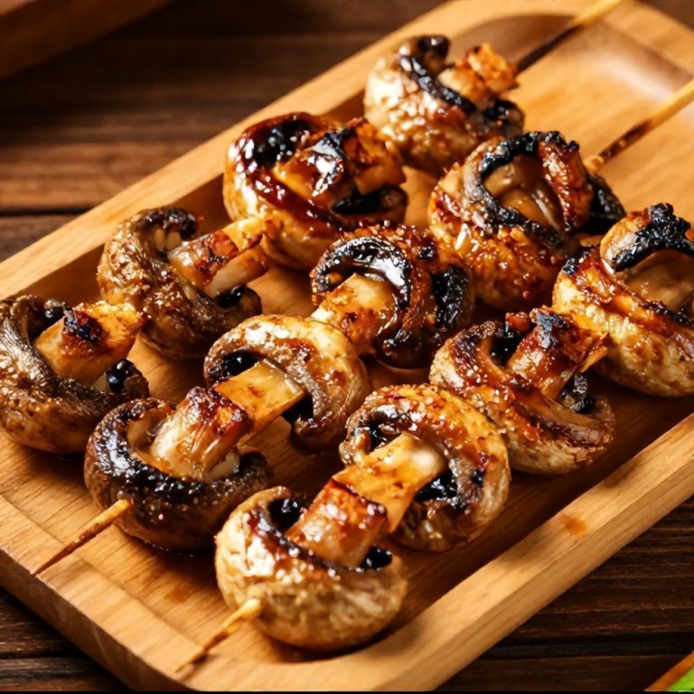 Easy Grilled Mushroom Skewers