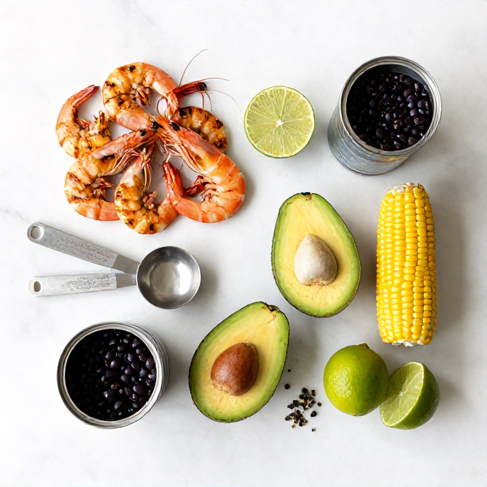 Grilled Shrimp and Avocado Bowl Ingredients