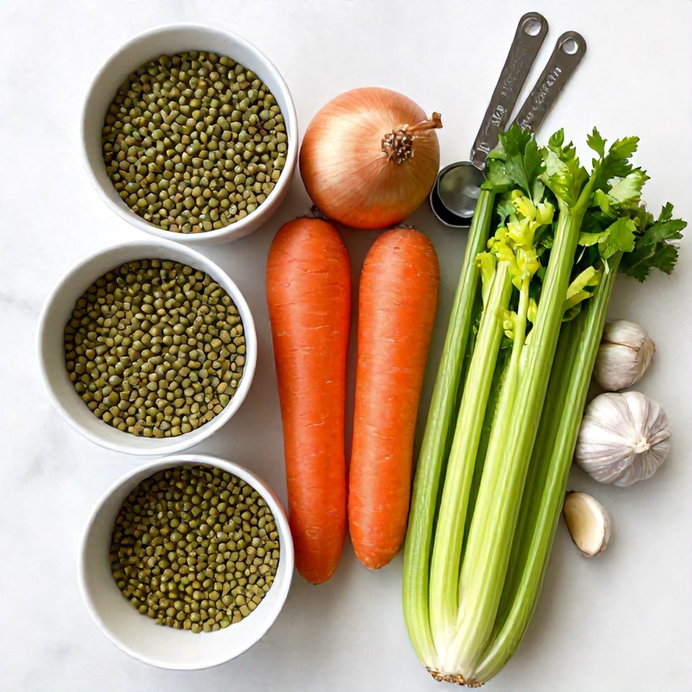 Lentil and Vegetable Soup Ingredients